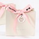 Compatible Brother P-touch Decorative Satin Ribbon 12mm Black on Pink
