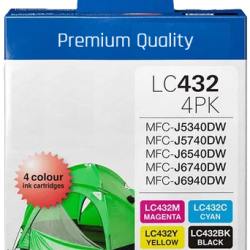 Brother LC432 full set Ink Cartridge Compatible