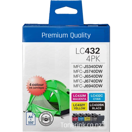 Brother LC432 full set Ink Cartridge Compatible