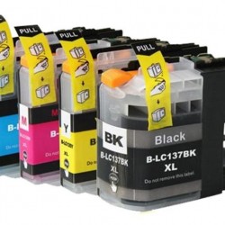 Brother LC137XLBK LC135XL ink Cartridges BK+C+M+Y