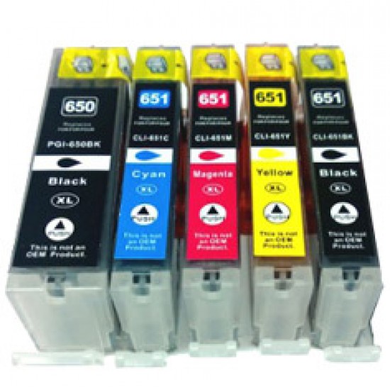 Compatible Canon PGi650 CLi651 XL Ink Cartridge Whole Set