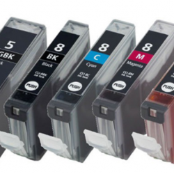 Canon PGI5 BK CLI8 BK/BK/C/M/Y Ink Cartridgex5 Comp.