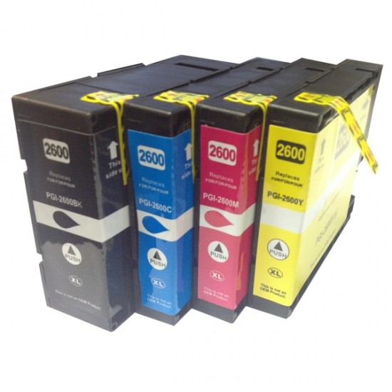 Canon PGi2600 XL Ink Cartridge Compatible BK+C+M+Y Full Set