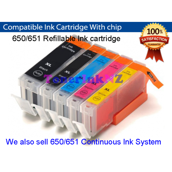 Canon PGBK650 CLI651 Refillable Ink Cart.*5 Comp.