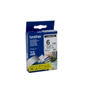 Brother 6mm Black Text On White Tape - 8 metres Tonerink Brand Tonerink Brand