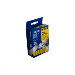 Compatible Brother 24mm Black Text On Yellow Tape - 8 metres Tonerink Brand Tonerink Brand