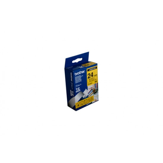 Compatible Brother 24mm Black Text On Yellow Tape - 8 metres Tonerink Brand Tonerink Brand