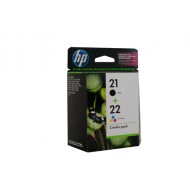 HP 21 & No.22 Combo Pack (C9351AA & C9352AA) - black, 185 pages and colour 170 pages 