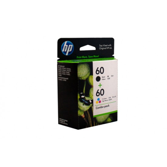 HP 60 Black and Colour ink Cartridge - Black, 200 pages Colour, 165 pages HP 60 Black and Colour ink Cartridge - Black, 200 pages Colour, 165 pages