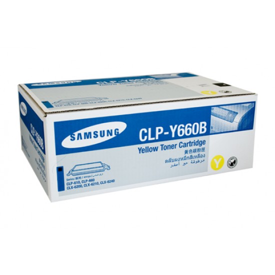 Samsung CLP-610 / CLP-660 / CLX-6210FX Yellow Toner Cartridge - 5,000 pages @ 5%