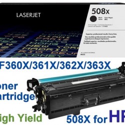 Compatible  HP 508X CF360X CF361X CF362X CF363X toner cartridge 