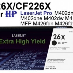 HP LaserJet Pro M402dn M426fdn Toner Cartridge 26X / CF226X Compatible