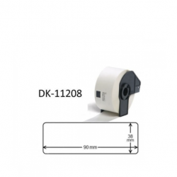 Compatible DK11208 White Label - 38mm x 90mm - 400 per roll