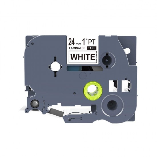 Compatible Brother 24mm Black Text On White Tape - 8 metres Tonerink Brand Compatible Brother 24mm Black Text On White Tape - 8 metres Tonerink Brand