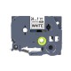 Compatible Brother 24mm Black Text On White Tape - 8 metres Tonerink Brand Compatible Brother 24mm Black Text On White Tape - 8 metres Tonerink Brand